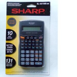 Sharp EL-501WB-BK 10 Digit 131 Function Calculator